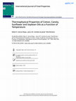 Research paper thumbnail of Thermophysical Properties of Cotton, Canola, Sunflower and Soybean Oils as a Function of Temperature