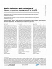 Research paper thumbnail of Indicadores de qualidade e a avaliação do gerenciamento de recursos humanos em saúde