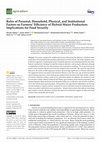 Research paper thumbnail of Roles of Personal, Household, Physical, and Institutional Factors on Farmers’ Efficiency of Hybrid Maize Production: Implications for Food Security