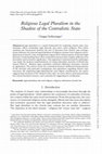 Research paper thumbnail of Religious Legal Pluralism in the Shadow of the Centralistic State