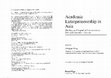 Research paper thumbnail of Contribution of Universities to National Innovation Systems in Asia: Technology Commercialization and Academic Entrepreneurship 