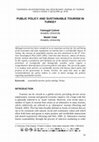 Research paper thumbnail of Public policy and sustainable tourism in Turkey