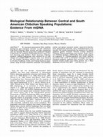 Research paper thumbnail of Biological Relationship Between Central and South American Chibchan Speaking Populations: Evidence From MtDNA