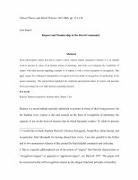 Research paper thumbnail of Respect and Membership In the Moral Community