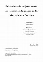 Research paper thumbnail of Narrativas de mujeres sobre las relaciones de género en los movimientos sociales.