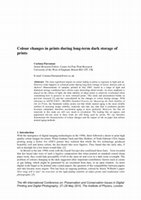 Research paper thumbnail of Colour changes in prints during long-term dark storage of prints