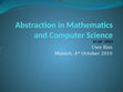 Research paper thumbnail of Abstraction in Mathematics and Computer Science