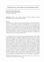 Research paper thumbnail of A political economy of news media in the People’s Republic of China