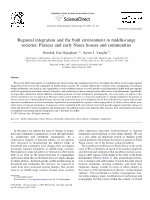 Research paper thumbnail of Regional Integration and the Built Environment in Middle-Range Societies: Paracas and Early Nasca Houses and Communities