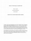 Research paper thumbnail of Impact of Advertising on Liquidity Risk