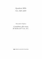 Research paper thumbnail of Contributo alla storia di Sicilia nel V sec. d.C. (2009)