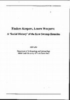 Research paper thumbnail of Finders Keepers, Losers Weepers: A" Social History" of the Kow Swamp Remains