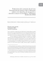 Research paper thumbnail of Traducción de la sentencia de la Corte Internacional de Justicia sobre el diferendo relativo a los derechos de navegación y derechos conexos (Costa Rica c. Nicaragua) Decisión sobre el fondo