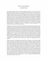 Research paper thumbnail of Statement of Teaching Philosophy