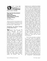 Research paper thumbnail of "Paul and the Government of the Soul: Reading the Modern Citizen-Subject in the Early 'Christian' Archive" (Journal of Philosophy & Scripture)