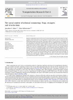 Research paper thumbnail of The social context of informal commuting: Slugs, strangers and structuration