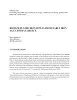 Research paper thumbnail of “Bronze-plated iron bowls from Early Iron Age Central Greece”