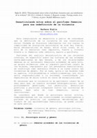 Research paper thumbnail of Desarticulando Mitos Sobre El Pacifismo Femenino Para Una Redefinición De La Violencia