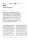 Research paper thumbnail of Entrepreneurship and the informal sector: some lessons from India