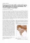 Research paper thumbnail of Seismogenesis in the stable continental regions and implications for hazard assessment: Two recent examples from India