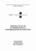 Research paper thumbnail of Terapia celular en modelos de la enfermedad de Huntington