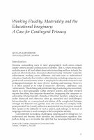 Research paper thumbnail of "Working fluidity, materiality and the educational imaginary: A case for contingent primacy". Journal of Canadian Association of Curriculum Studies . 3.2 (2006): 27 - 40.