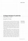 Research paper thumbnail of A Unique Heritage of Leadership: Muslim Women in China