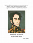 Research paper thumbnail of La muerte de Bolívar en la prensa sueca