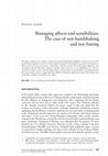 Research paper thumbnail of Managing affects and sensibilities: The case of not‐handshaking and not‐fasting (2009)