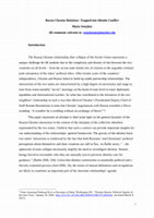 Research paper thumbnail of Russia-Ukraine Relations: Trapped into Identity Conflict