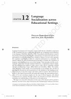 Research paper thumbnail of Language Socialization Across Educational Settings (Baquedano-López & Hernandez)