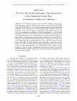 Research paper thumbnail of The June 2010 Nicobar Earthquake: Fault Reactivation on the Subducting Oceanic Plate