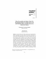 Research paper thumbnail of When personality and culture clash: the psychological distress of allocentrics in an individualist culture and idiocentrics in a collectivist culture