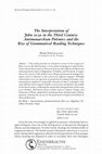 Research paper thumbnail of The Interpretation of John 10:30 in the Third Century: Anti-Monarchian Polemics and the Rise of Grammatical Reading Techniques