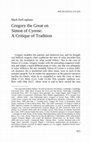 Research paper thumbnail of Gregory the Great on Simon of Cyrene: A Critique of Tradition