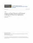 Research paper thumbnail of A Survey of Gaps, Obstacles, and Technical Challenges for Hypersonic Applications