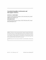 Research paper thumbnail of Generalized Quantifiers In Declarative and Interrogative Sentences