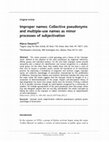 Research paper thumbnail of Improper names: Collective pseudonyms and multiple-use names as minor processes of subjectivation