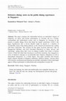 Research paper thumbnail of Defensive dining: notes on the public dining experiences in Singapore