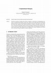 Research paper thumbnail of Computational Ontogeny II