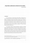 Research paper thumbnail of El período condicional en Historia de las Indias