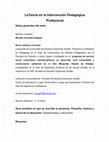 Research paper thumbnail of La Teoría en la Intervención Pedagógica Profesional