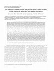 Research paper thumbnail of Dias et al 2010. The influence of habitat integrity and physical-chemical water variables on the structure of aquatic and semi-aquatic Heteroptera