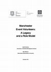 Research paper thumbnail of Manchester Event Volunteers: a legacy and a role model. 