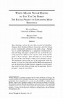 Research paper thumbnail of White Means Never Having to Say You’re Sorry: The Racial Project in Explaining Mass Shootings 