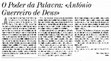 Research paper thumbnail of O Poder da Palavra: «António Guerreiro de Deus»