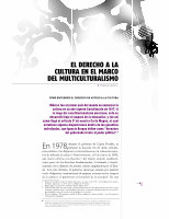 Research paper thumbnail of El derecho a la cultura en el marco del multiculturalismo 