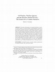 Research paper thumbnail of Of Witches, Welfare Queens, and the Disaster Named Poverty: The Search for a Counter-Narrative