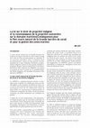 Research paper thumbnail of La loi sur le droit de propriété indigène et la reconnaissance de la propriété coutumière sur le domaine maritime (Conséquences pour le Parc marin naturel de …