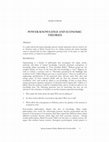 Research paper thumbnail of Power Knowledge and Economic Theories